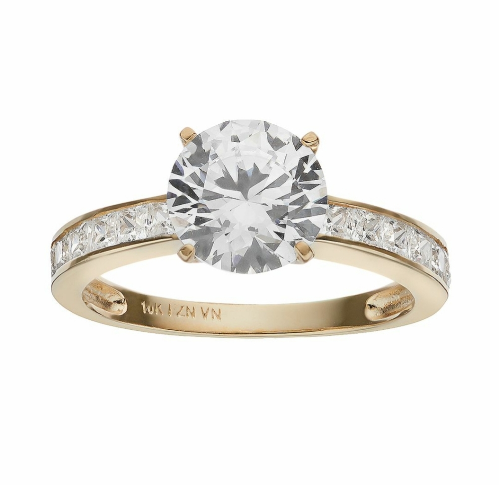 Designs by Gioelli Cubic Zirconia 10K Ring New With Box Size 8